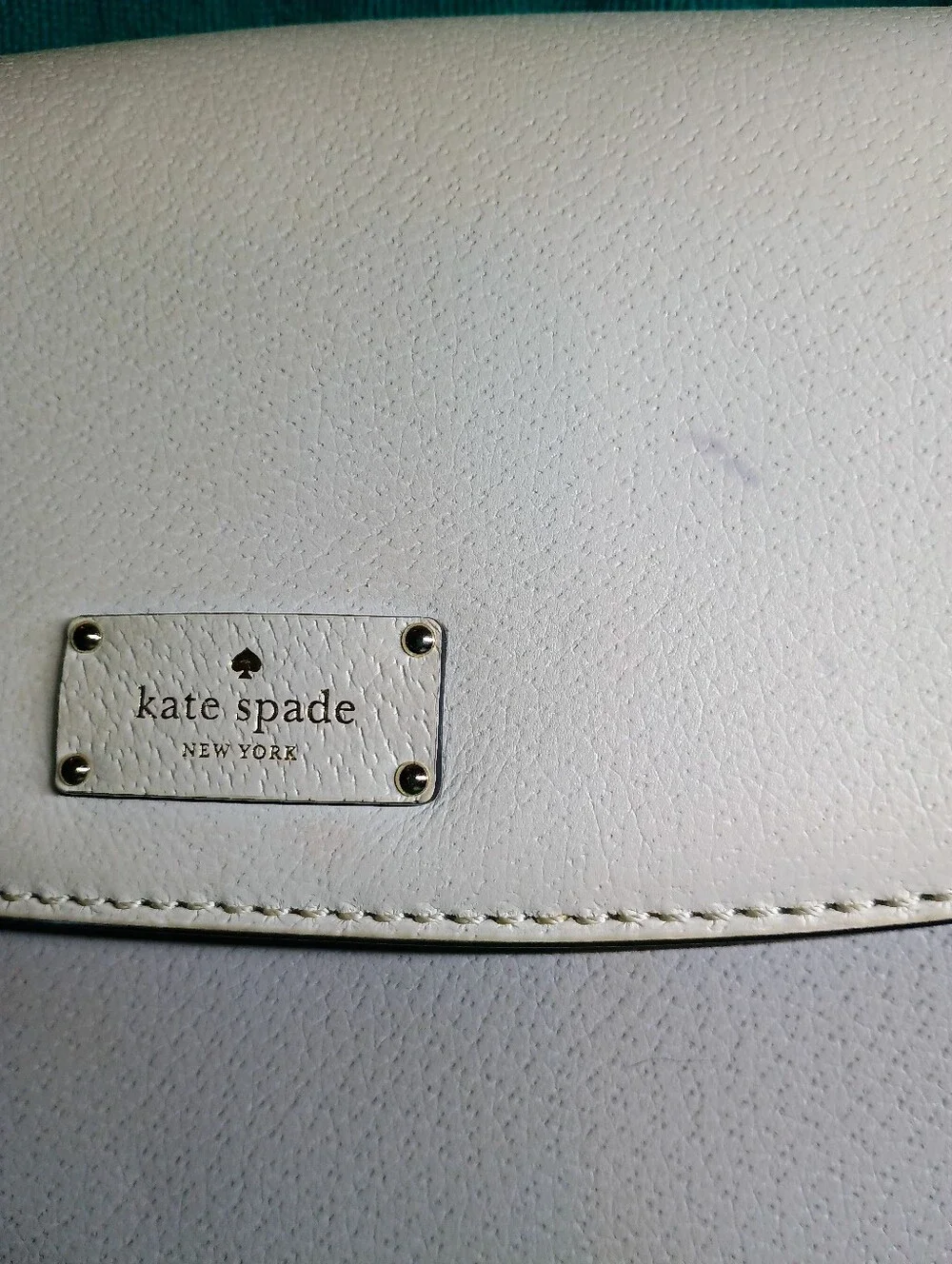 kate spade White Adelaide Grove Street Leather Two-Tone Crossbody Bag